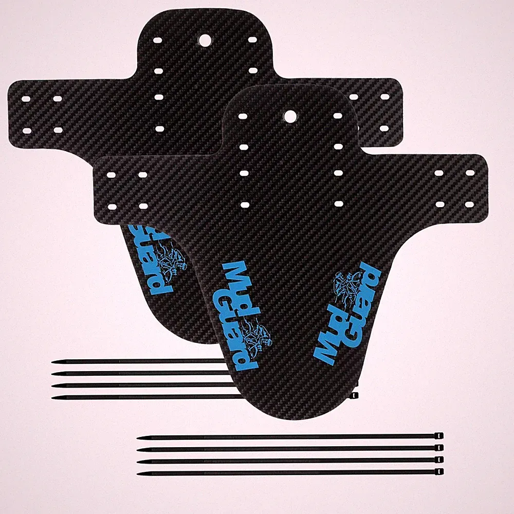 2-Piece Carbon Pattern Bicycle Fender Portable Road Mountain Bike Mud Guard Bike