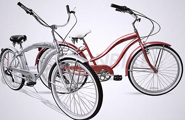 26" Beach Cruiser 7 Speed Shimano Steel Frame Stainless Steel Spokes Fenders