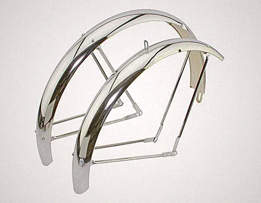 26" CLASSIC STANDARD BALLOON FENDER SET CHROME
