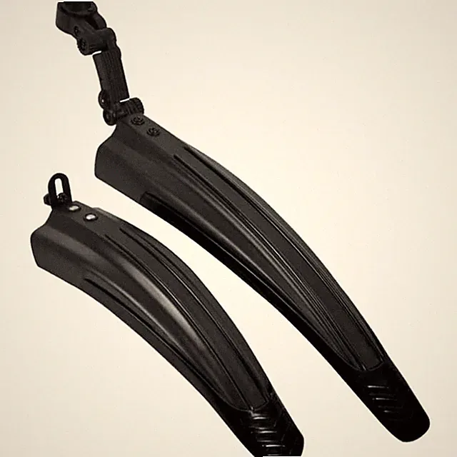 Adjustable All-Black Bike Mud Guards - Front & Rear Fenders Set for Clean Rides