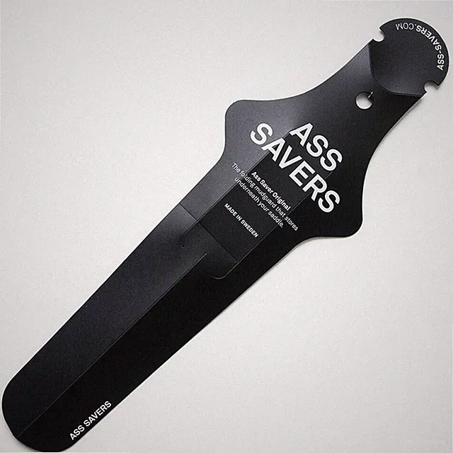Ass Savers Ass Saver Original Foldable Saddle Mudguard Black Bicycle Fender