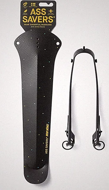 Ass Savers Win Wing 2 Road Rear Mudguard w/ Black Wishbone - Praline