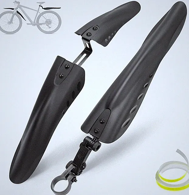 Bike Fender Set with 26Ft DIY Reflective Tape, Adjustable Bicycle Fenders for 22