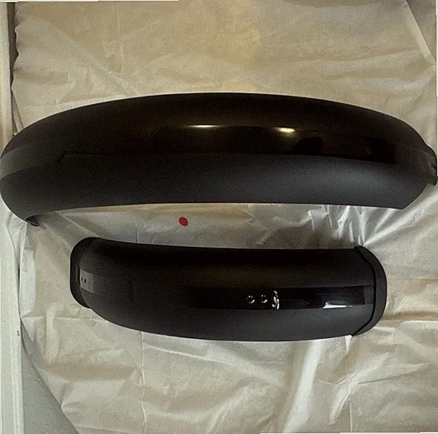 Black Plastic Fender Set Front & Rear for 20in Electric Bike w/ Mounting Bracket