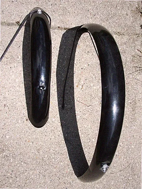 BMX Bicycle Fender Set, Fits 20" Wheels, Black