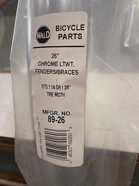 New Wald Chrome Bicycle Fenders Mod # 89-26 26" - Complete FREE SHIPPING