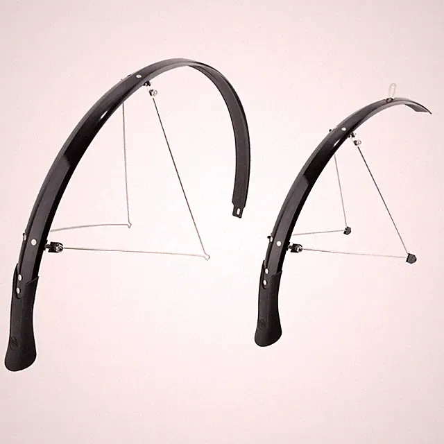 Planet Bike Cascadia Aluminum ALX Hybrid Fender Set: 42mm, Black