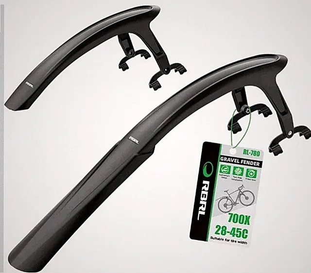 RBRL Bike Fender Quick Release Bike Fenders Gravel Road Bikes Black