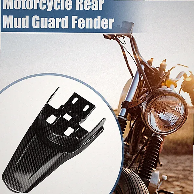 Rear Tail Mud Guard Fender Carbon Fiber Pattern Black Fit for Electric Bike