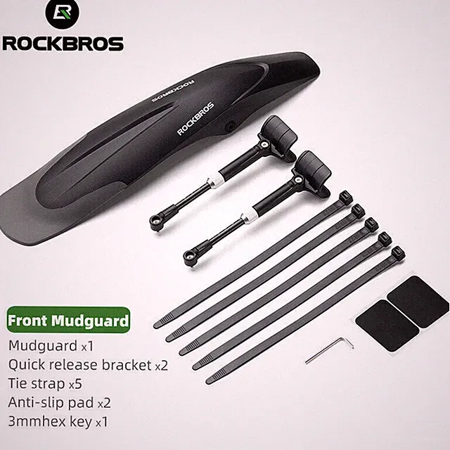 ROCKBROS Adjustable MTB Mountain Bike Mudguard Bicycle Fenders Front/Rear Fender