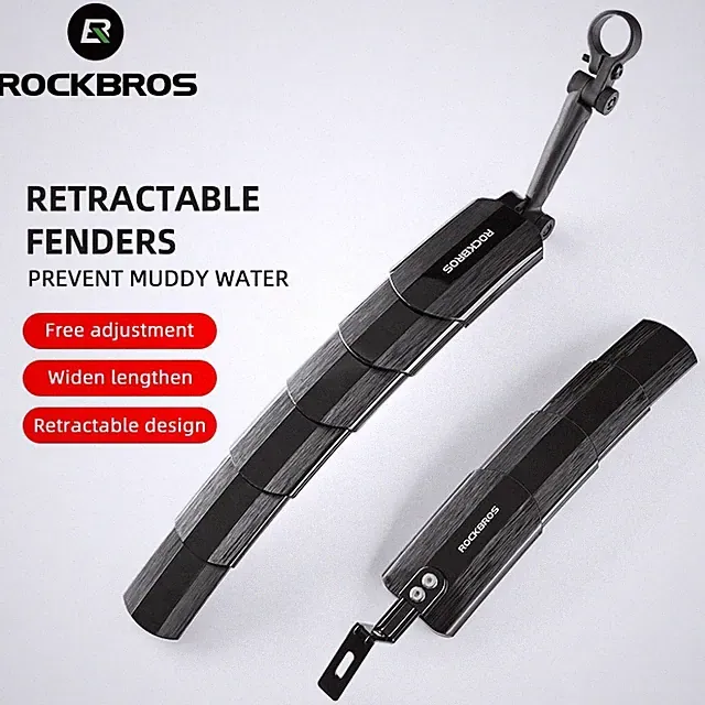 ROCKBROS Cycling Rear Fender Front Mudguard Road Mountain Bike Fender Adjustable