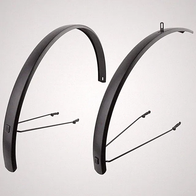 SKS Edge AL 46 Aluminum Fender Set for 700c Road and Touring Bikes, Black