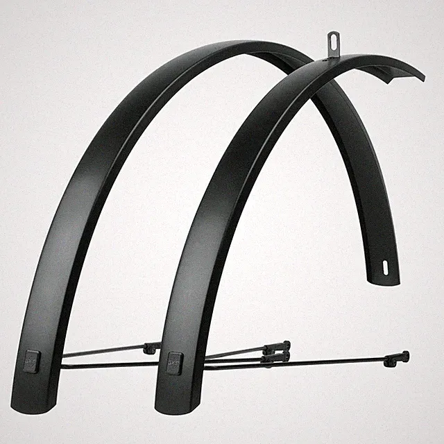SKS Edge AL Matte Black Bicycle Fender Set Aluminum 28” Wheel Splash Protection