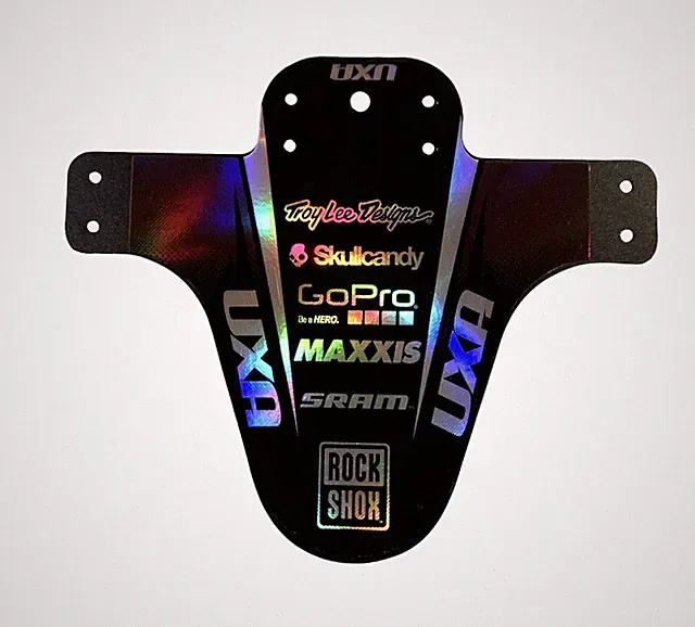 Team UXA Holographic Chrome Fender MTB-Bike-Mudguard Marsh Guard Mountain Bike